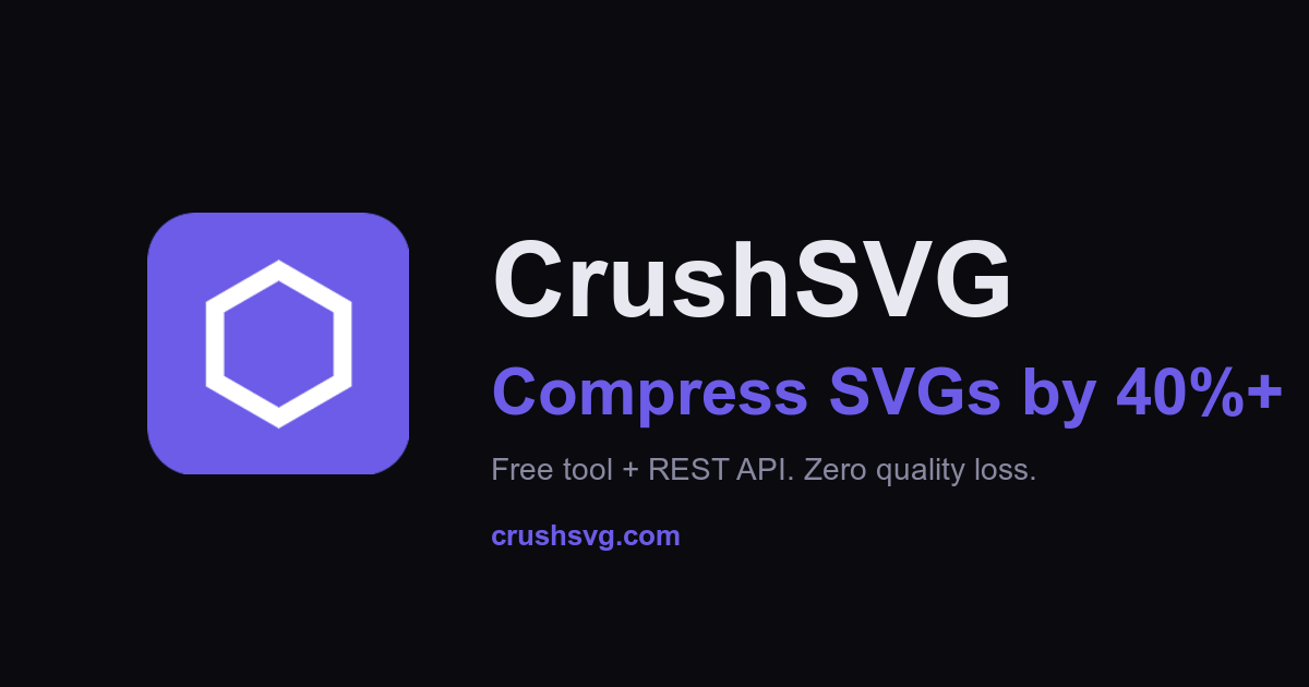 Minify SVG Online — Free SVG Optimizer & Compressor | CrushSVG